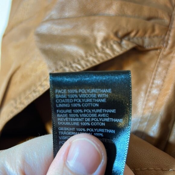 free people polyurethane brown mini skirt size 4 - Picture 4 of 4